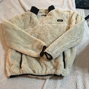 Zyia Cream Fleece Pullover